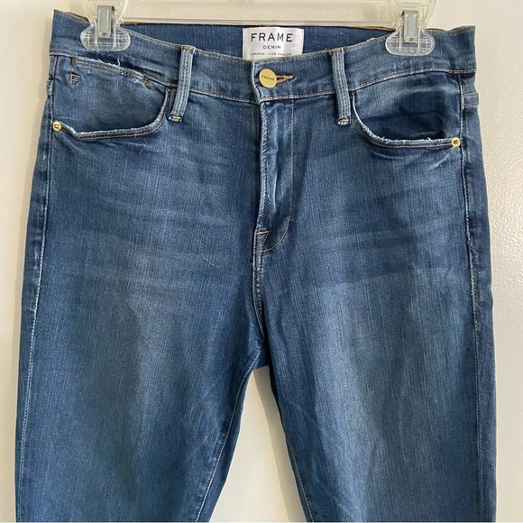 Frame Denim Le High Skinny Stagger Hem Jeans - Picture 3 of 10